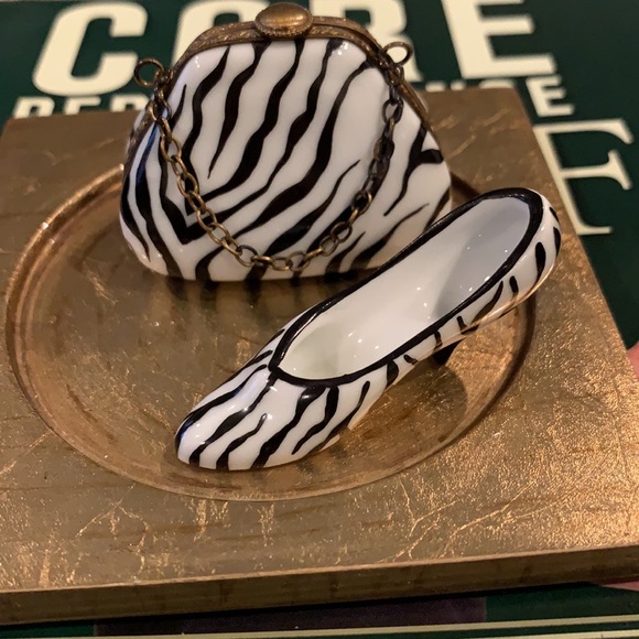 Limoges zebra purse and shoe